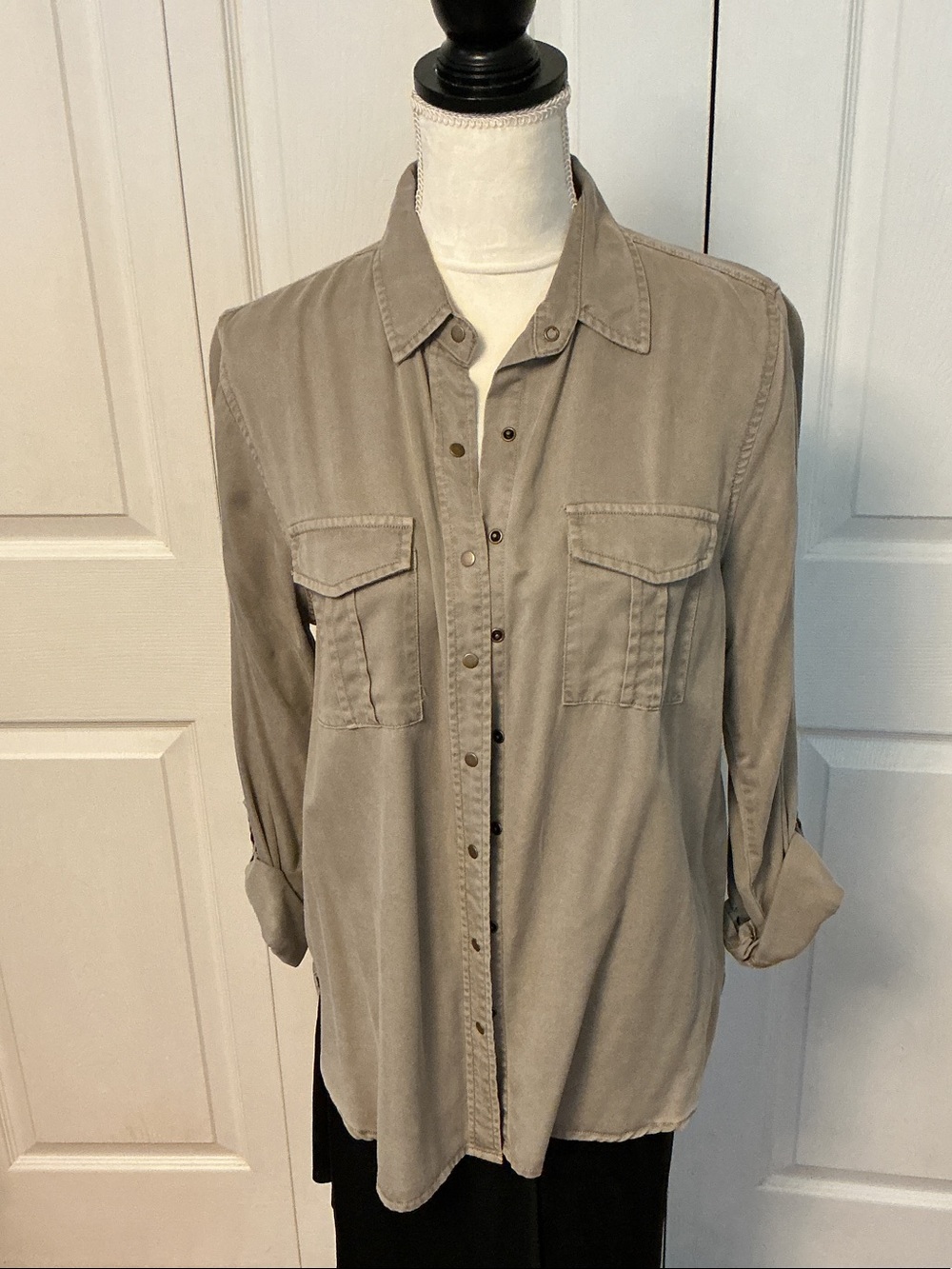 Thread & Supply Men's Button-Down Shirt in Taupe